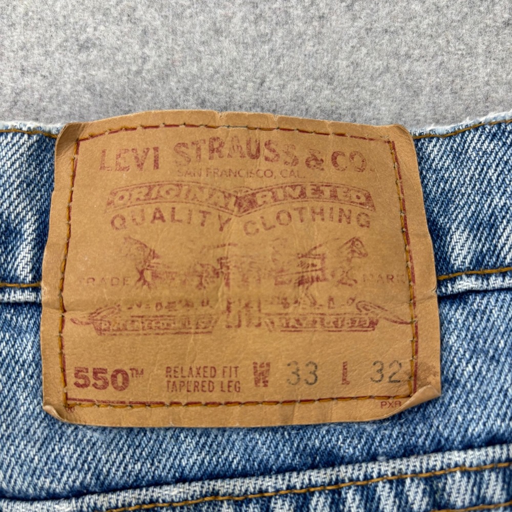 Vintage 90s Levis 550 Jeans Mens 32x31 (Tag 33x32) Thrashed Grunge 1999 *FLAWS - Picture 9 of 14